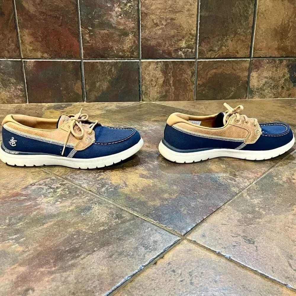 Skechers Air Cooled Goga Mat On The Go Flex Comfort Boat Shoes 6.5